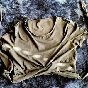 Alphalete Crop Wrap Shirt